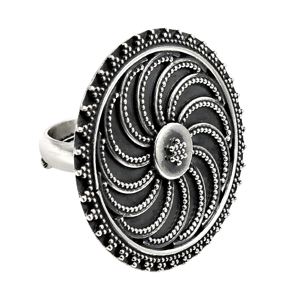 Cocktail Ring 925 Solid Sterling Silver Handmade Indian Jewelry B2