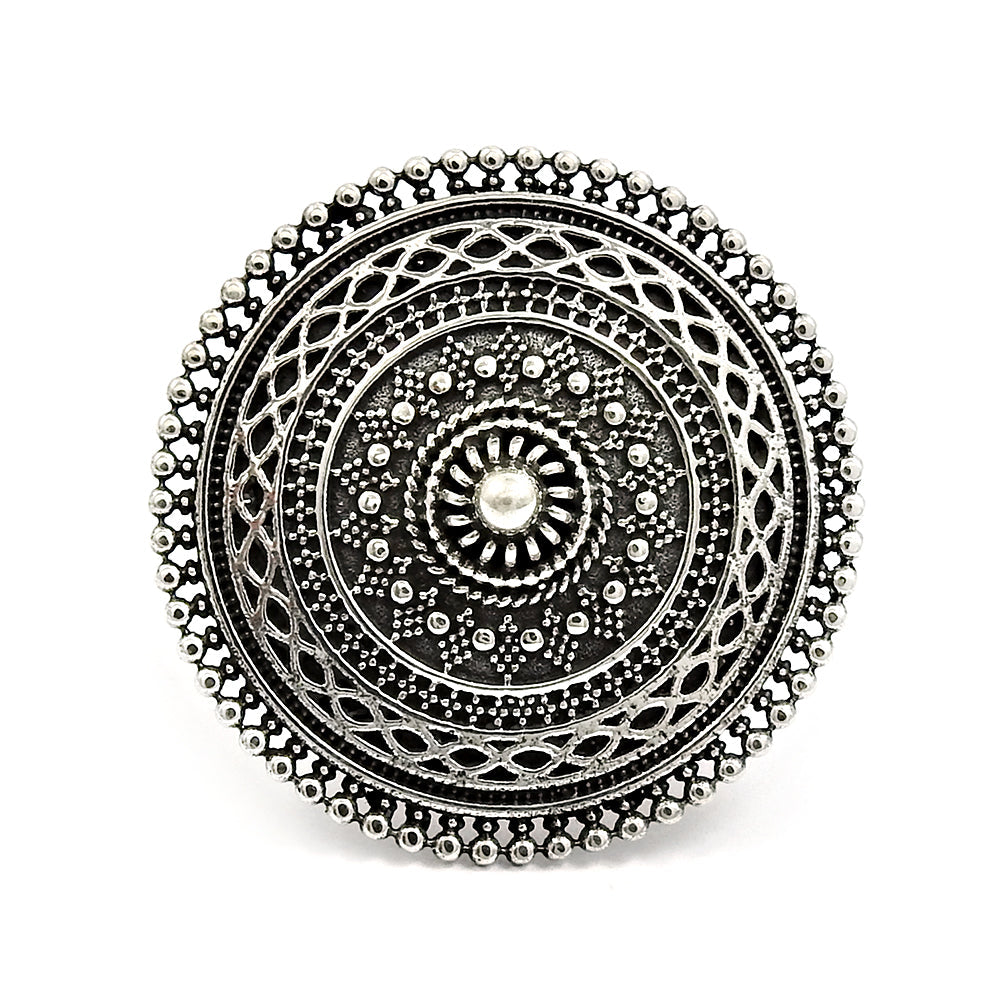 Cocktail Ring 925 Solid Sterling Silver Handmade Indian Jewelry