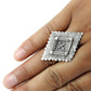 Handmade Indian Jewelry 925 Solid Sterling Silver Cocktail Ring Q2