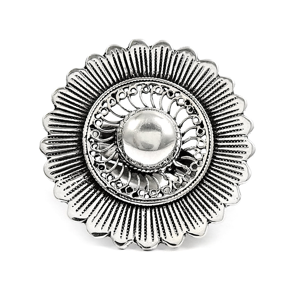 925 Sterling Silver Handcrafted Cocktail Ring Statement Jewelry