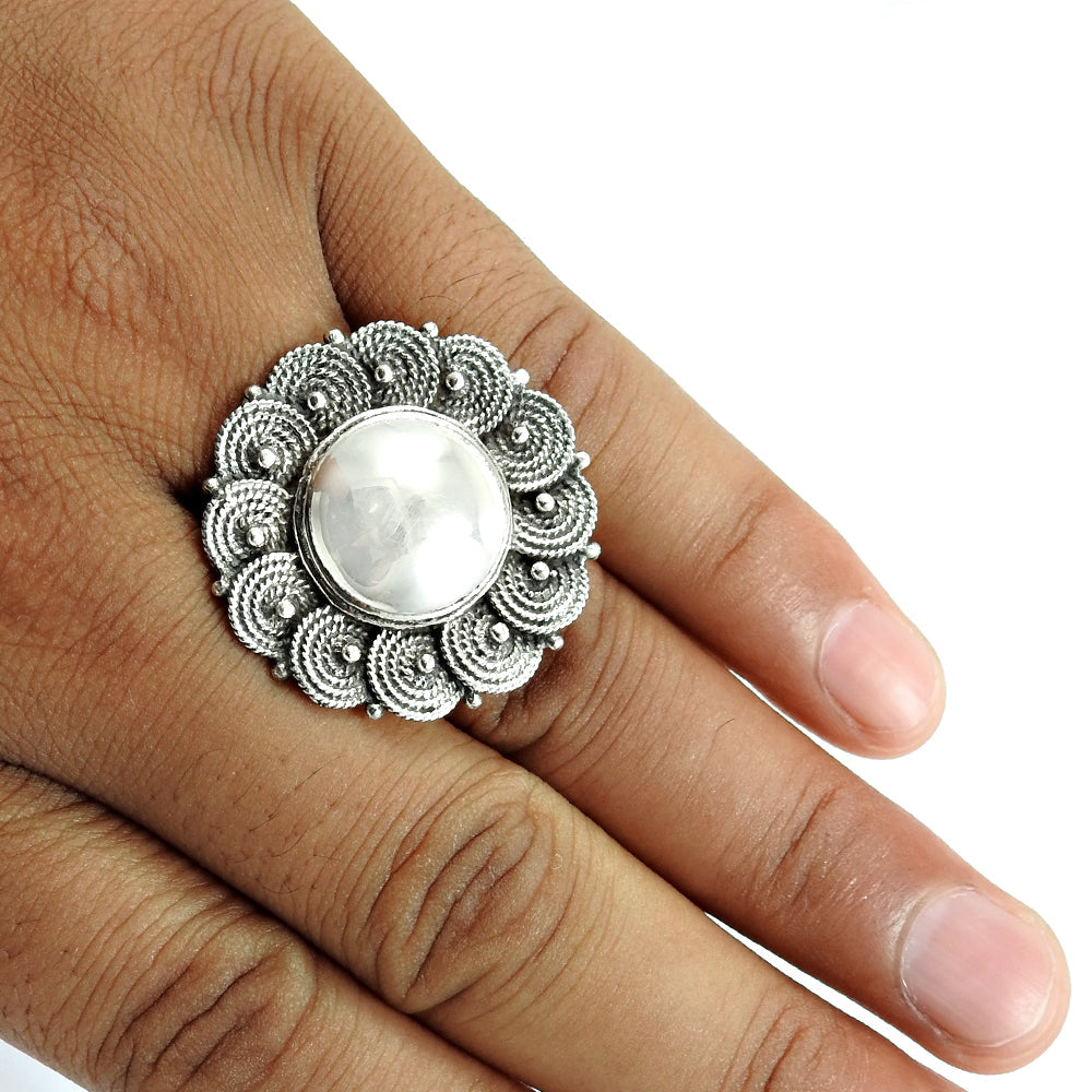 Statement Ring 925 Solid Sterling Silver Handmade Indian Jewelry B3