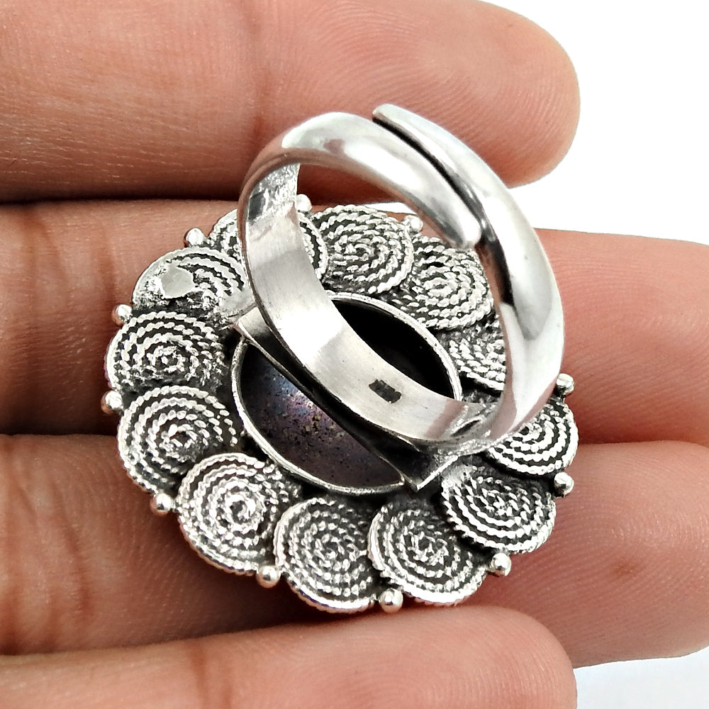 Statement Ring 925 Solid Sterling Silver Handmade Indian Jewelry B3