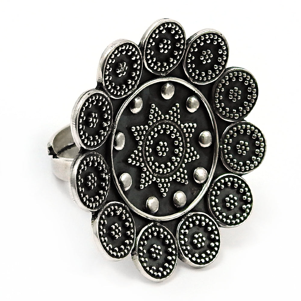 Solid 925 Sterling Silver Antique Look Artisan Ring