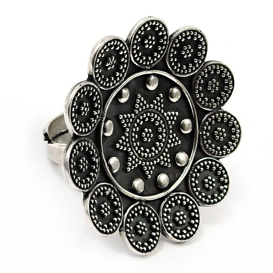 Solid 925 Sterling Silver Antique Look Artisan Ring
