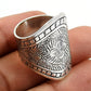 Indian Handmade 925 Solid Sterling Silver Engraved Ring