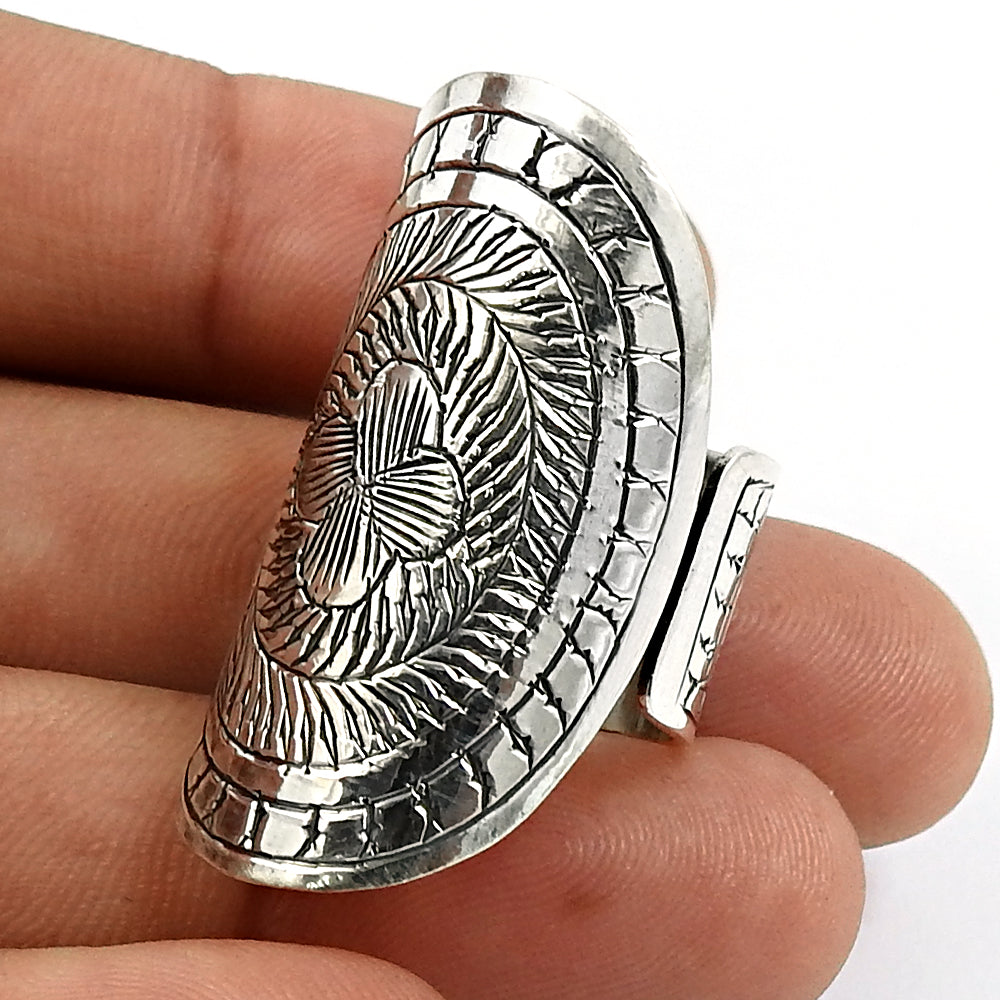 925 Sterling Silver Handcrafted Band Ring W7