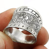 Solid 925 Sterling Silver Statement Band Ring B3