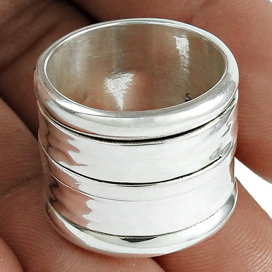 Vintage 925 Silver Handmade Ring Antique Finish Unisex Jewelry