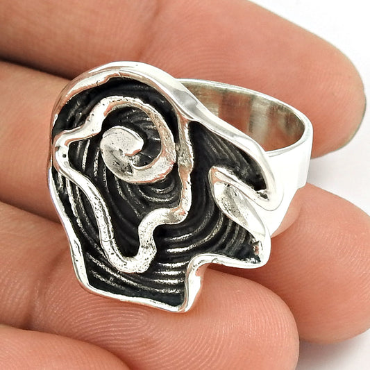 Handmade Vintage 925 Silver Ring Retro Classic Jewelry Band