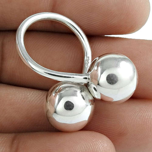 Vintage 925 Silver Handmade Ring Retro Antique Unisex Jewelry