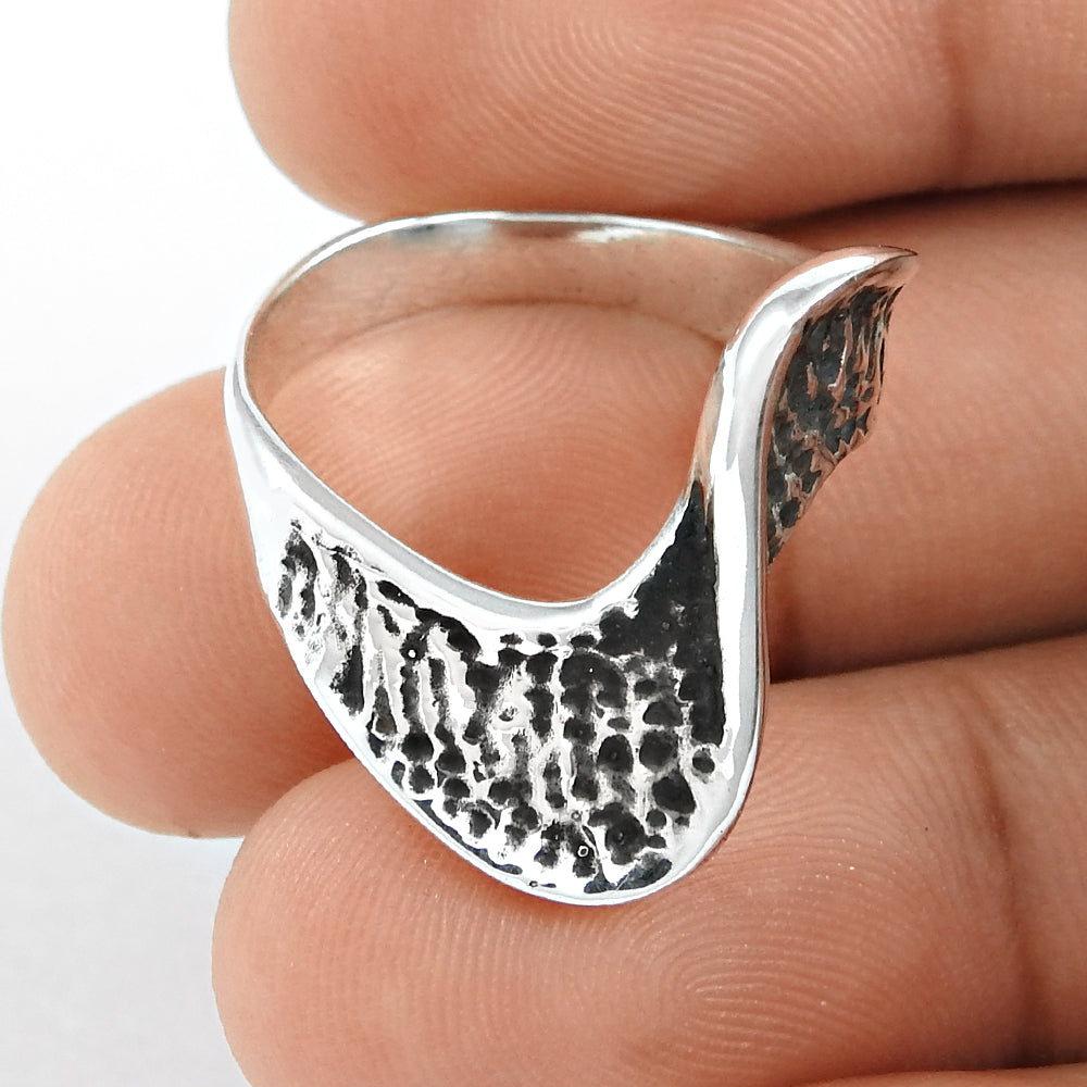Vintage 925 Silver Handmade Ring Statement Jewelry Boho Style