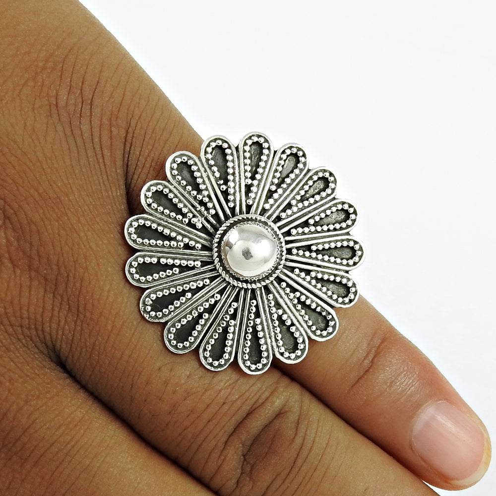 Vintage 925 Silver Handmade Ring Minimalist Unisex Jewelry Gift