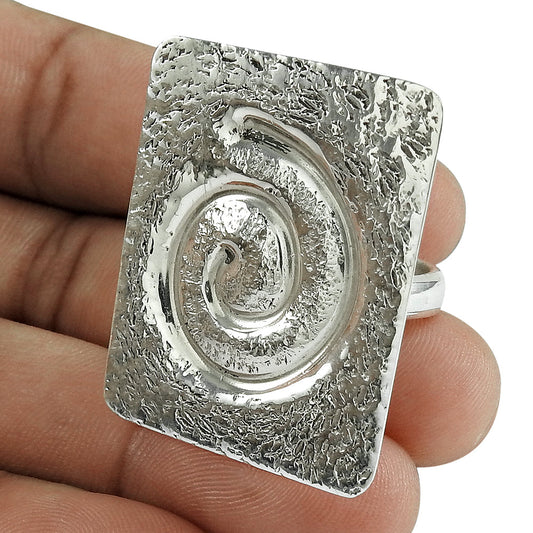 Artisan Vintage 925 Silver Handmade Ring Unique Jewelry Gift