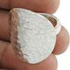 Handmade Vintage 925 Silver Hammered Ring Classic Jewelry Band