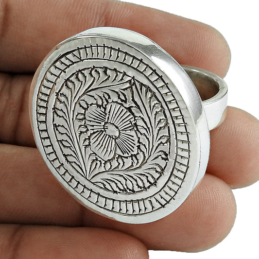 Vintage 925 Silver Handmade Ring Elegant Jewelry Gift for Women