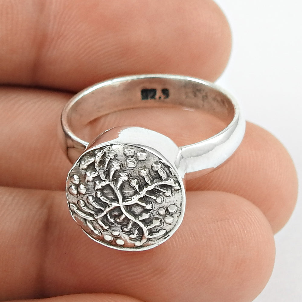 Handmade Vintage 925 Silver Ring Jewelry Gift Retro Classic