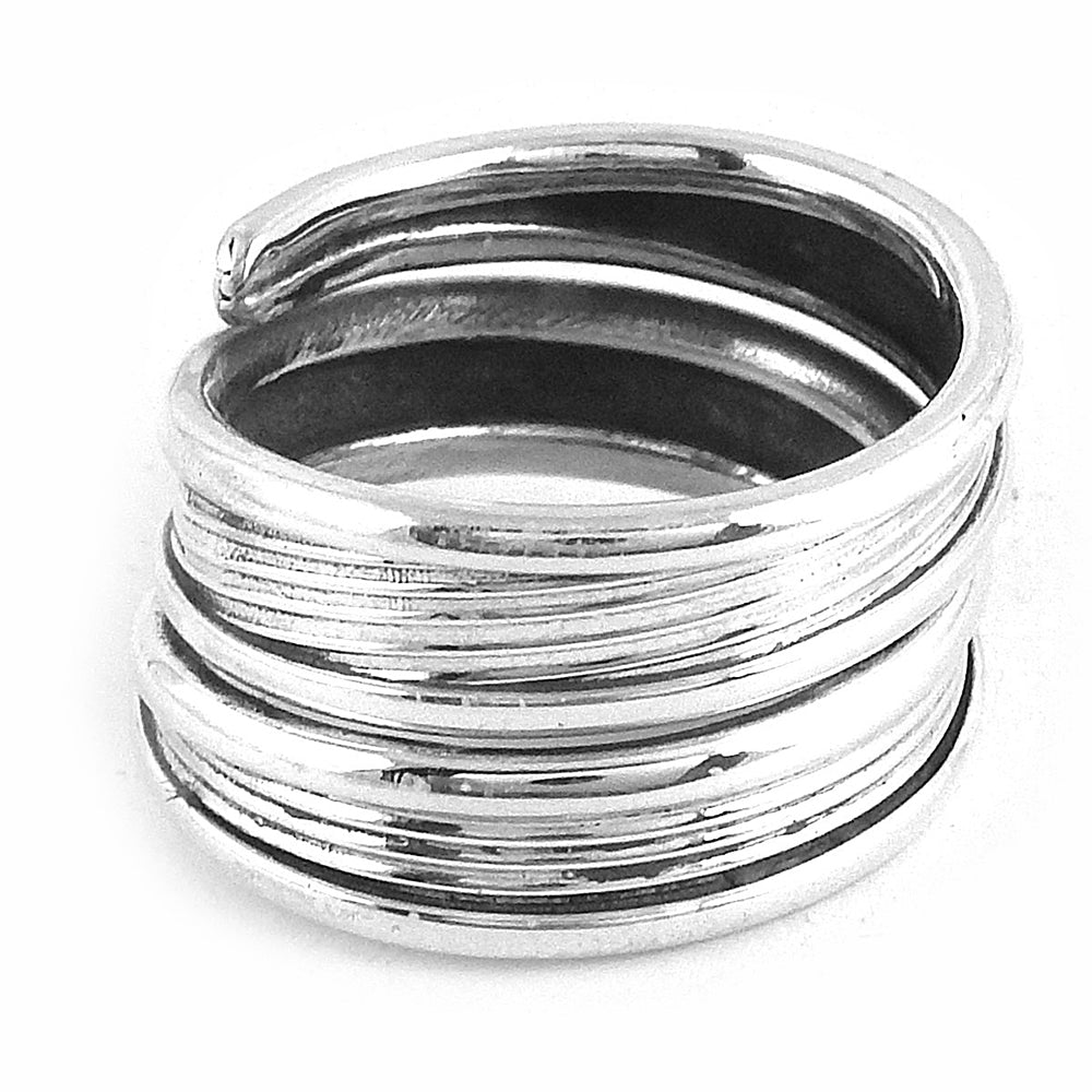 Vintage 925 Silver Handmade Adjustable Ring Artisan Jewelry