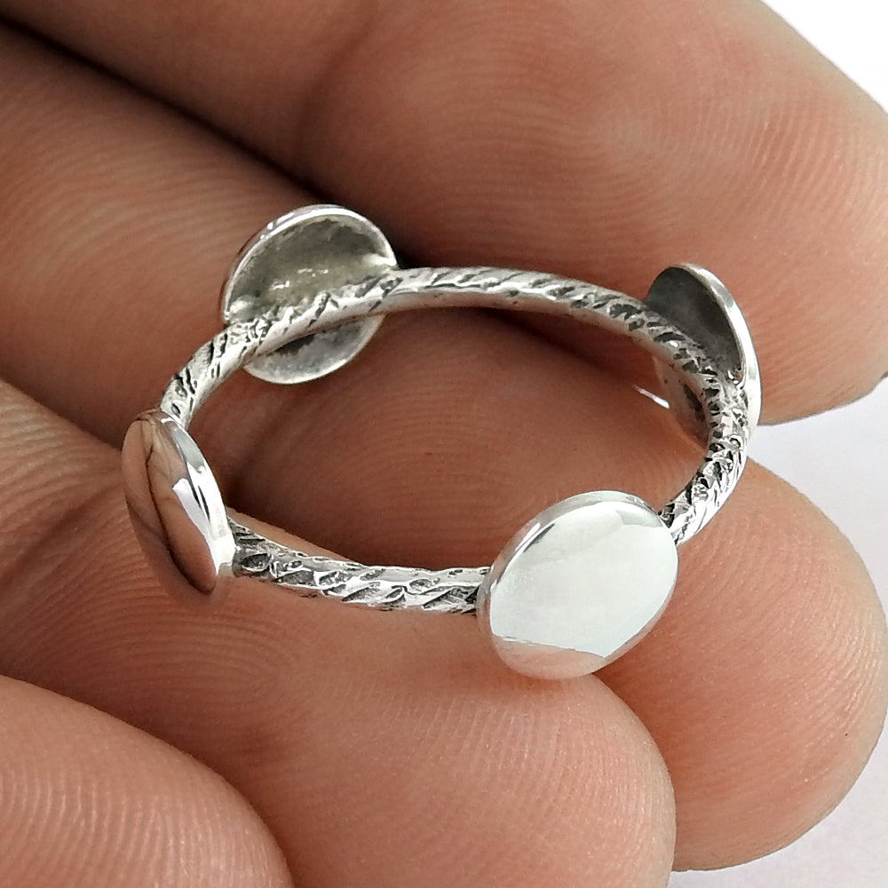 Handmade Vintage 925 Silver Ring Adjustable Classic Band Jewelry
