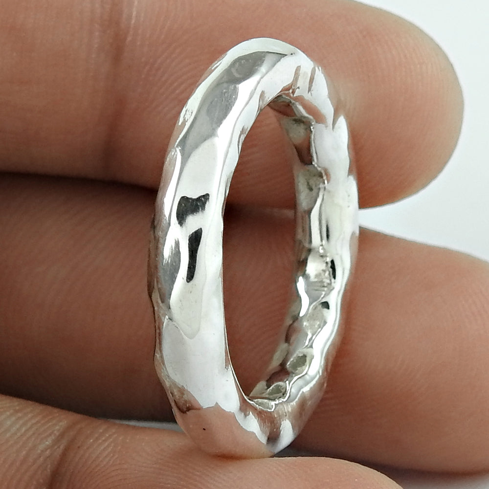 Vintage 925 Silver Handmade Ring Proposal Band Women Gift