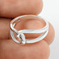 Solid 925 Sterling Silver Knot Ring Handmade Jewelry