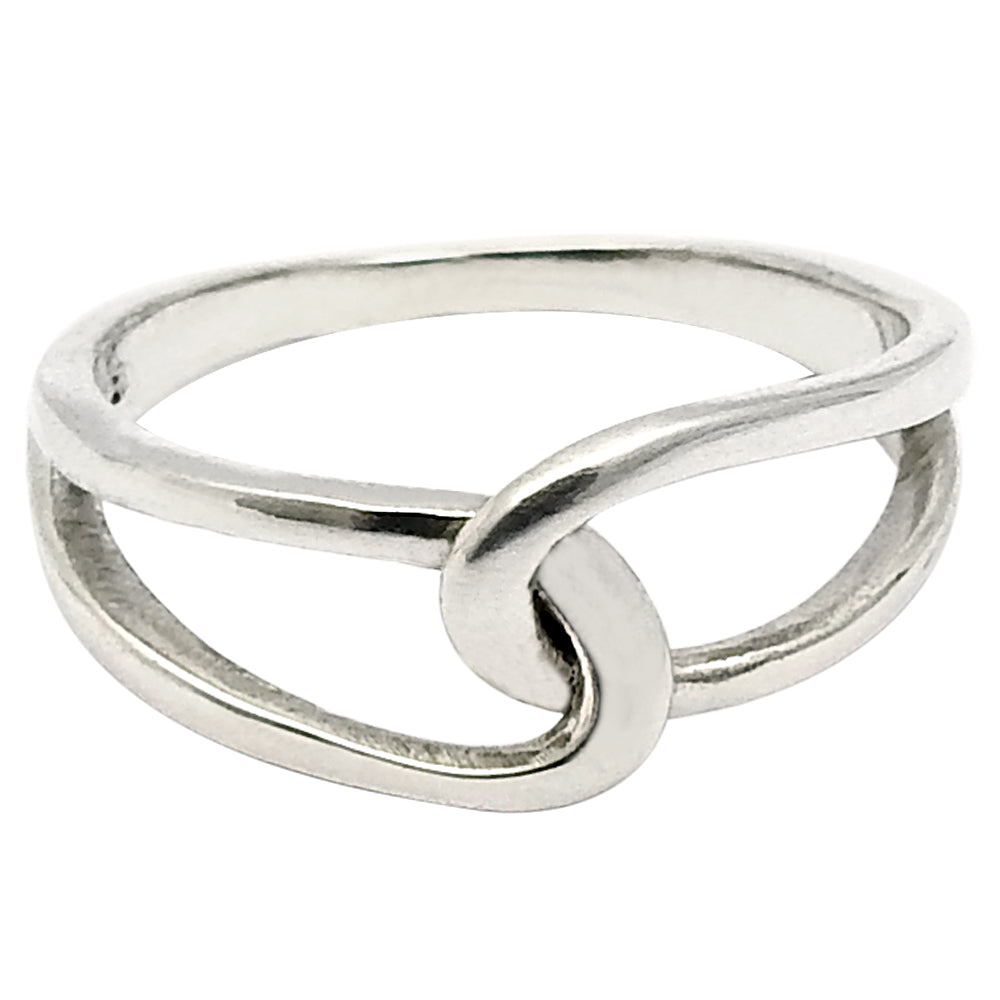Solid 925 Sterling Silver Knot Ring Handmade Jewelry