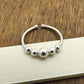 Solid 925 Sterling Silver Spinning Balls Ring Handmade Band
