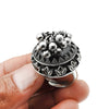 Antique Look Ring Oxidized 925 Solid Sterling Silver Adjustable Jewelry V77