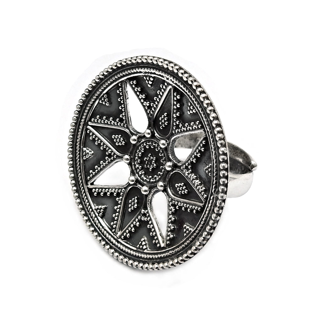 925 Sterling Silver Handcrafted Cocktail Ring Jewelry B3