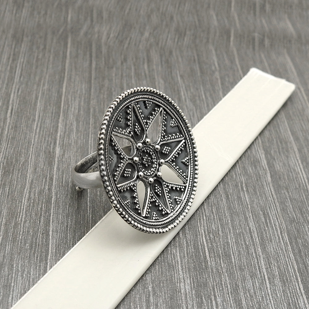 925 Sterling Silver Handcrafted Cocktail Ring Jewelry B3