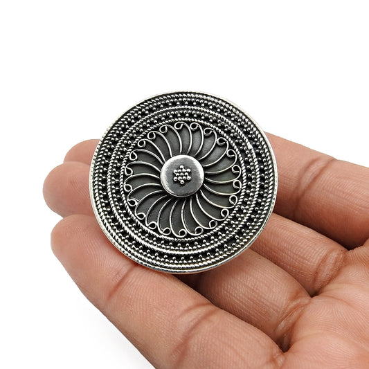 925 Sterling Silver Handcrafted Artisan Ring W9