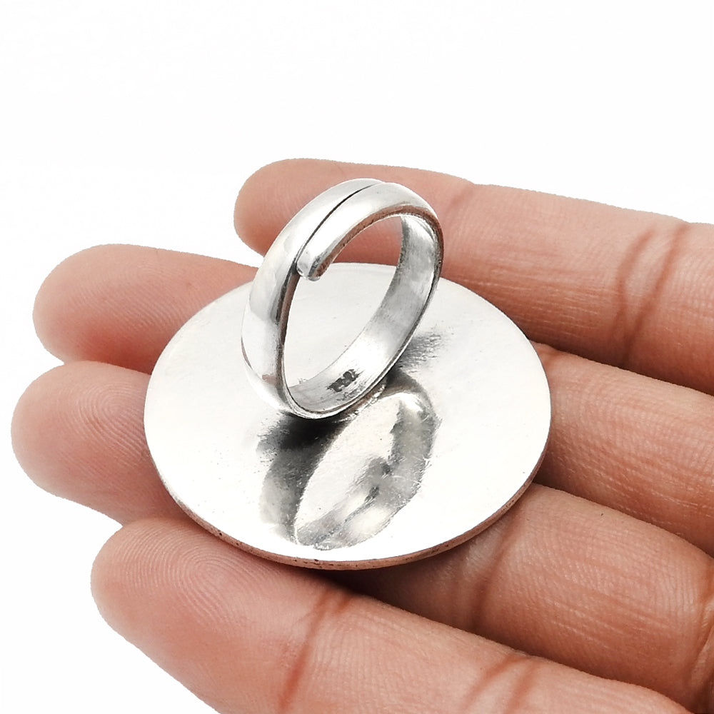 925 Sterling Silver Handcrafted Artisan Ring W9