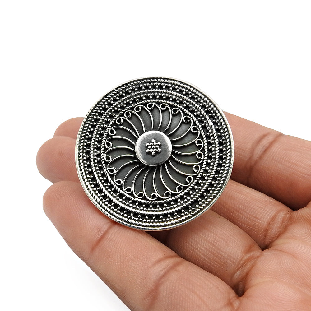 925 Sterling Silver Handcrafted Artisan Ring W9