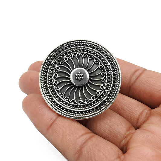 925 Sterling Silver Handcrafted Artisan Ring W9