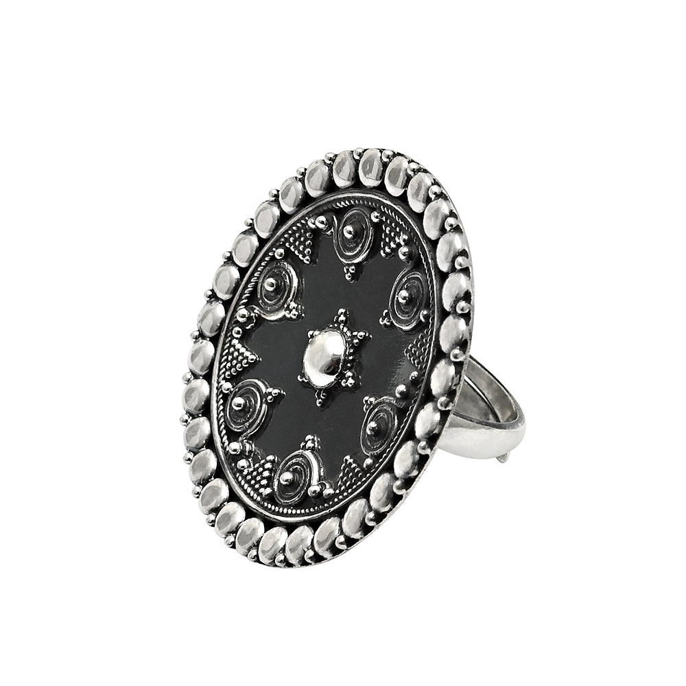 925 Sterling Silver Handcrafted Statement Ring Women Jewelry