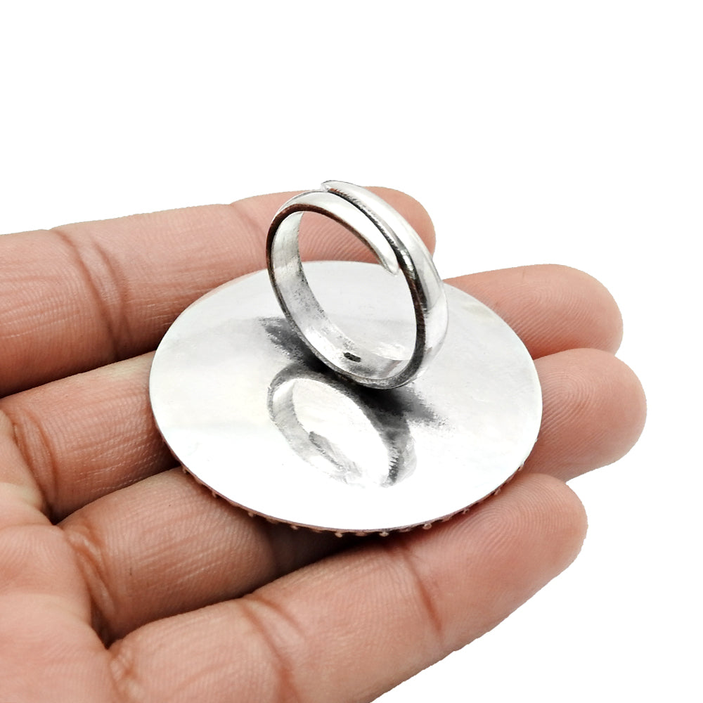 925 Sterling Silver Handcrafted Statement Ring Women Jewelry