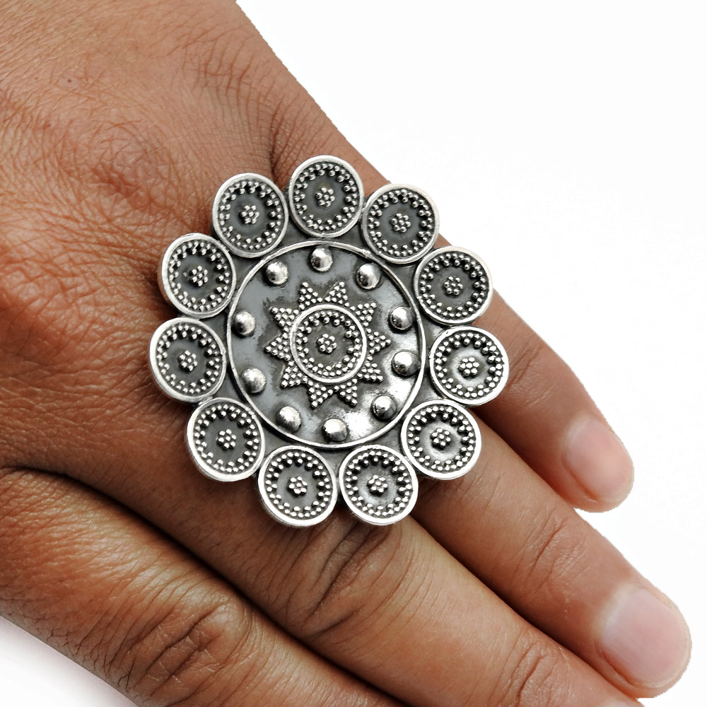 Statement Ring Solid 925 Sterling Silver Handmade Jewelry P1