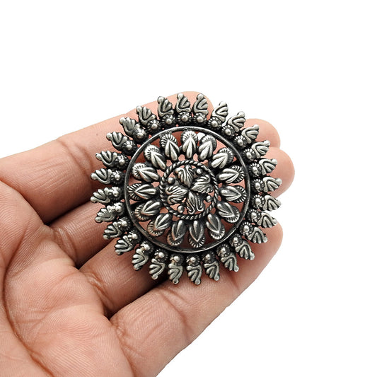 Indian Artisan Statement Ring 925 Solid Sterling Silver Jewelry