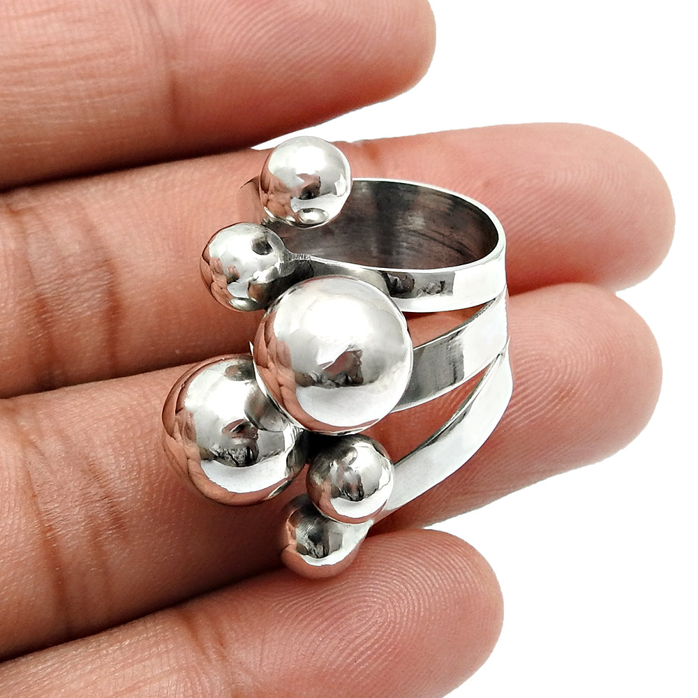 925 Solid Sterling Silver Band Ring Handmade Indian Jewelry