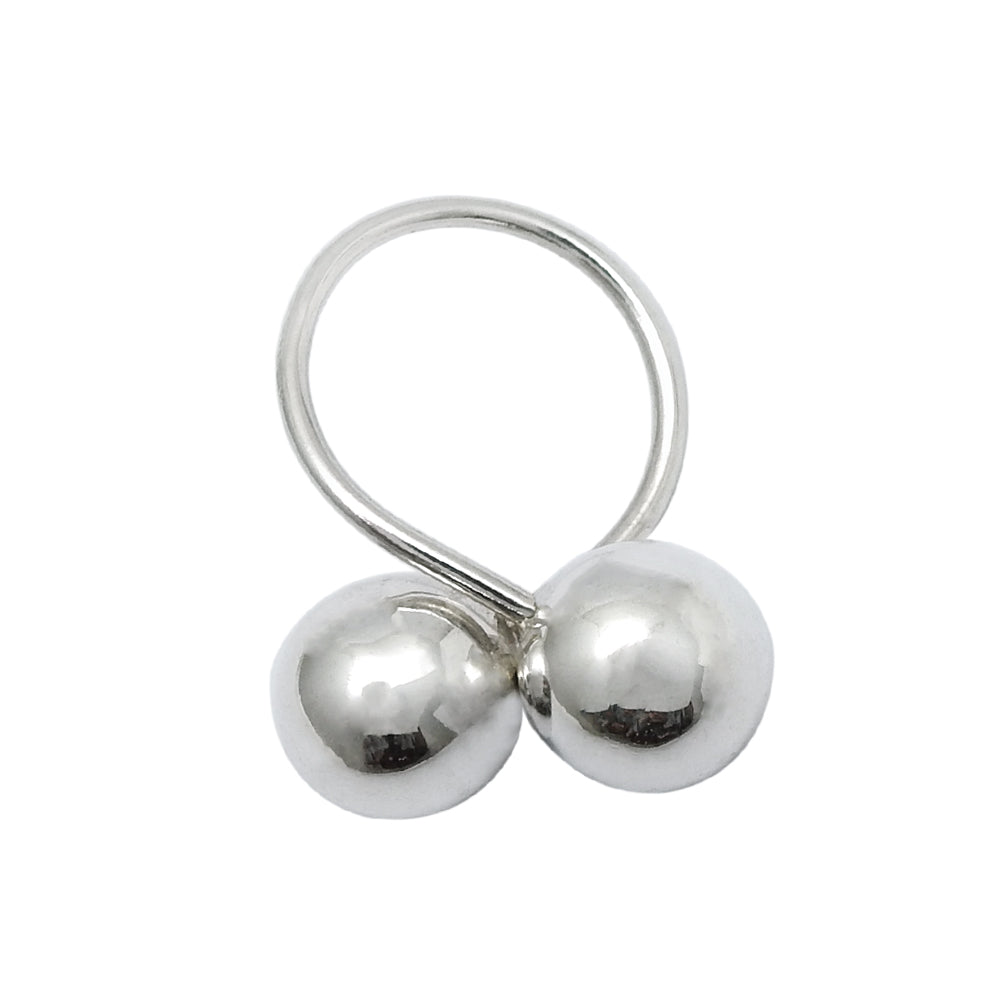 Solid 925 Sterling Silver Balls Ring Handmade Jewelry