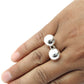 Solid 925 Sterling Silver Balls Ring Handmade Jewelry