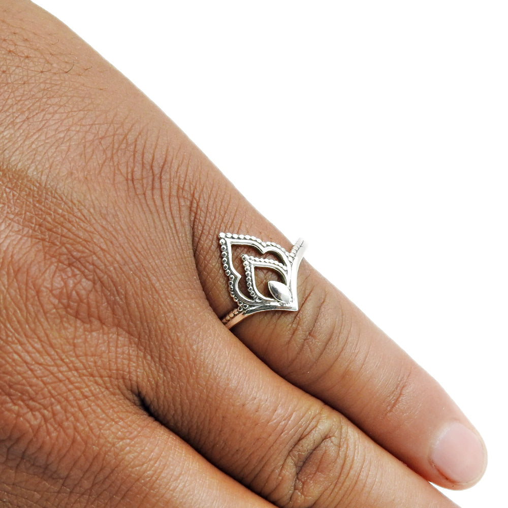 Wedding Ring Solid 925 Sterling Silver Crown Ring