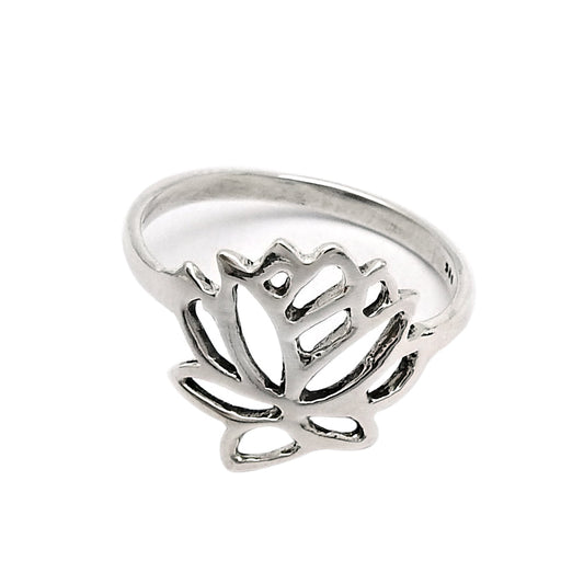 Solid 925 Sterling Silver Flower Ring