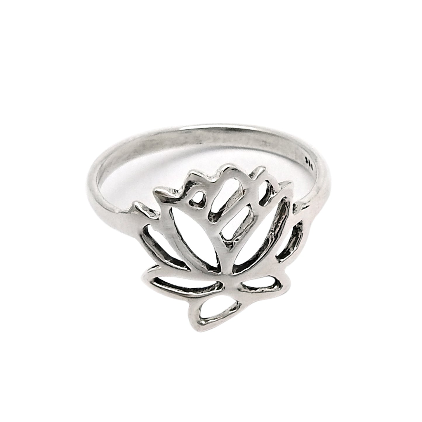 Solid 925 Sterling Silver Flower Ring