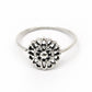 925 Sterling Silver Handcrafted Cocktail Flower Ring