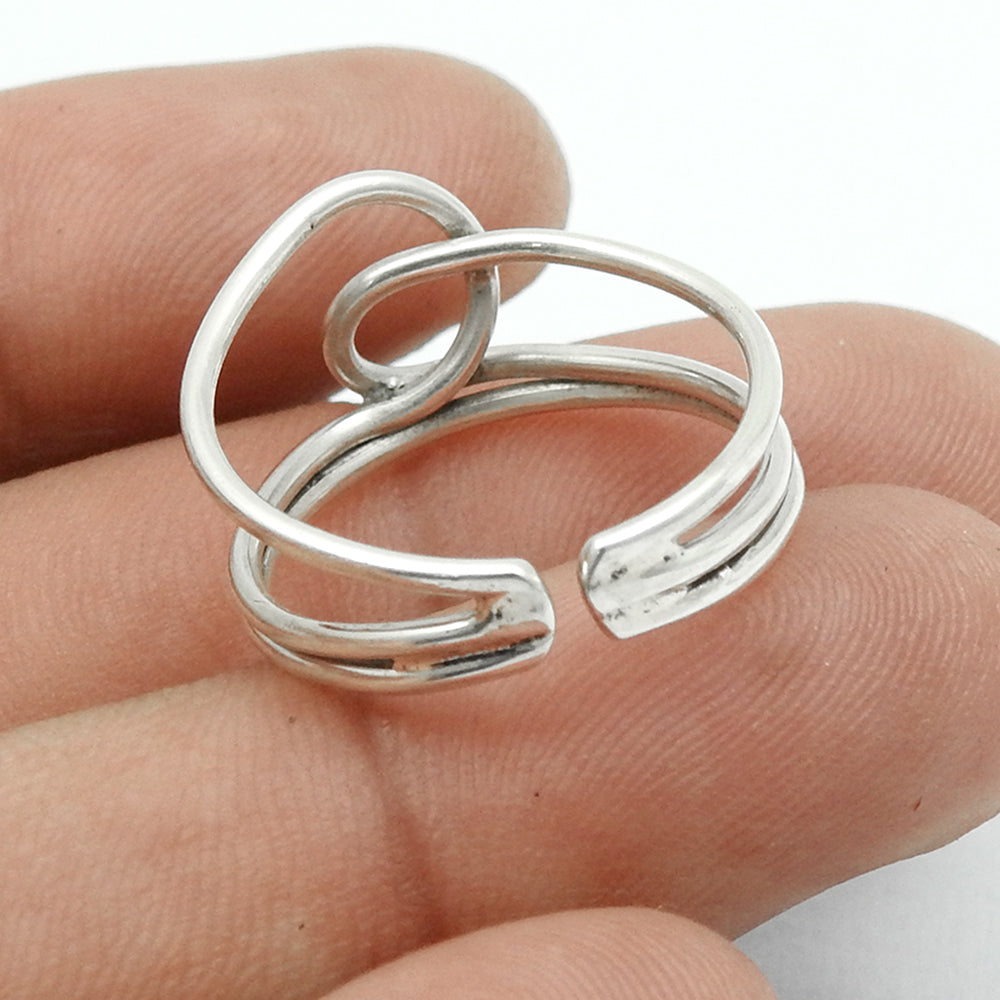 knot Ring solid 925 silver handmade jewelry for her
