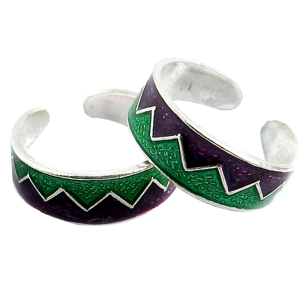 Solid 925 Sterling Silver Ethnic Indian Wedding Toe Rings