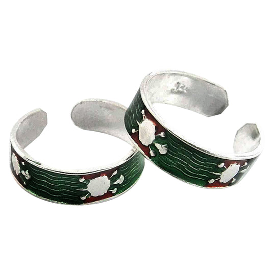 Solid 925 Sterling Silver Traditional Indian Wedding Toe Rings