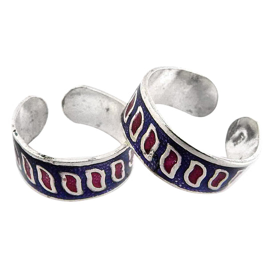 Traditional Indian Wedding Jewelry Sterling Silver Toe Rings Handmade