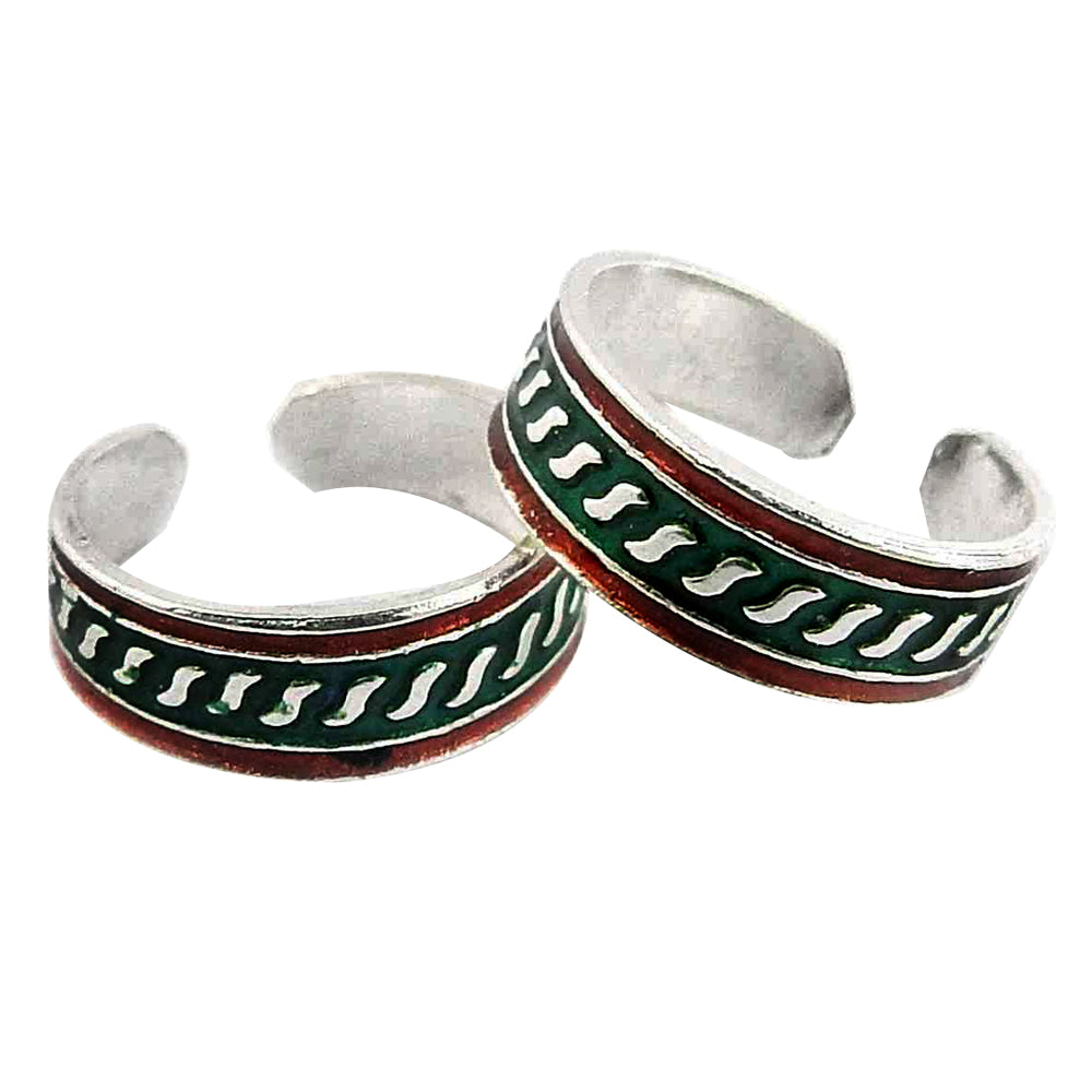 Ethnic Indian Cultural Wedding Toe Rings 925 Silver