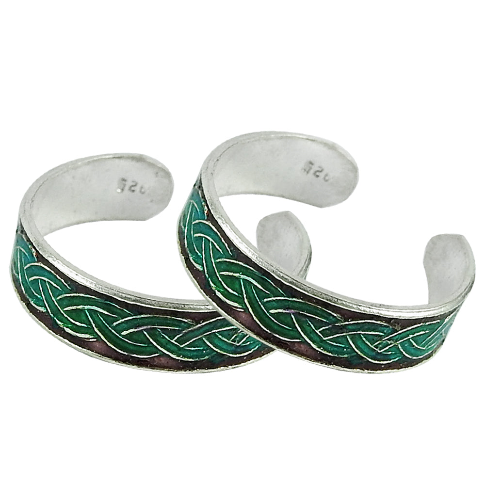 Classic Ethnic 925 Sterling Silver Toe Rings